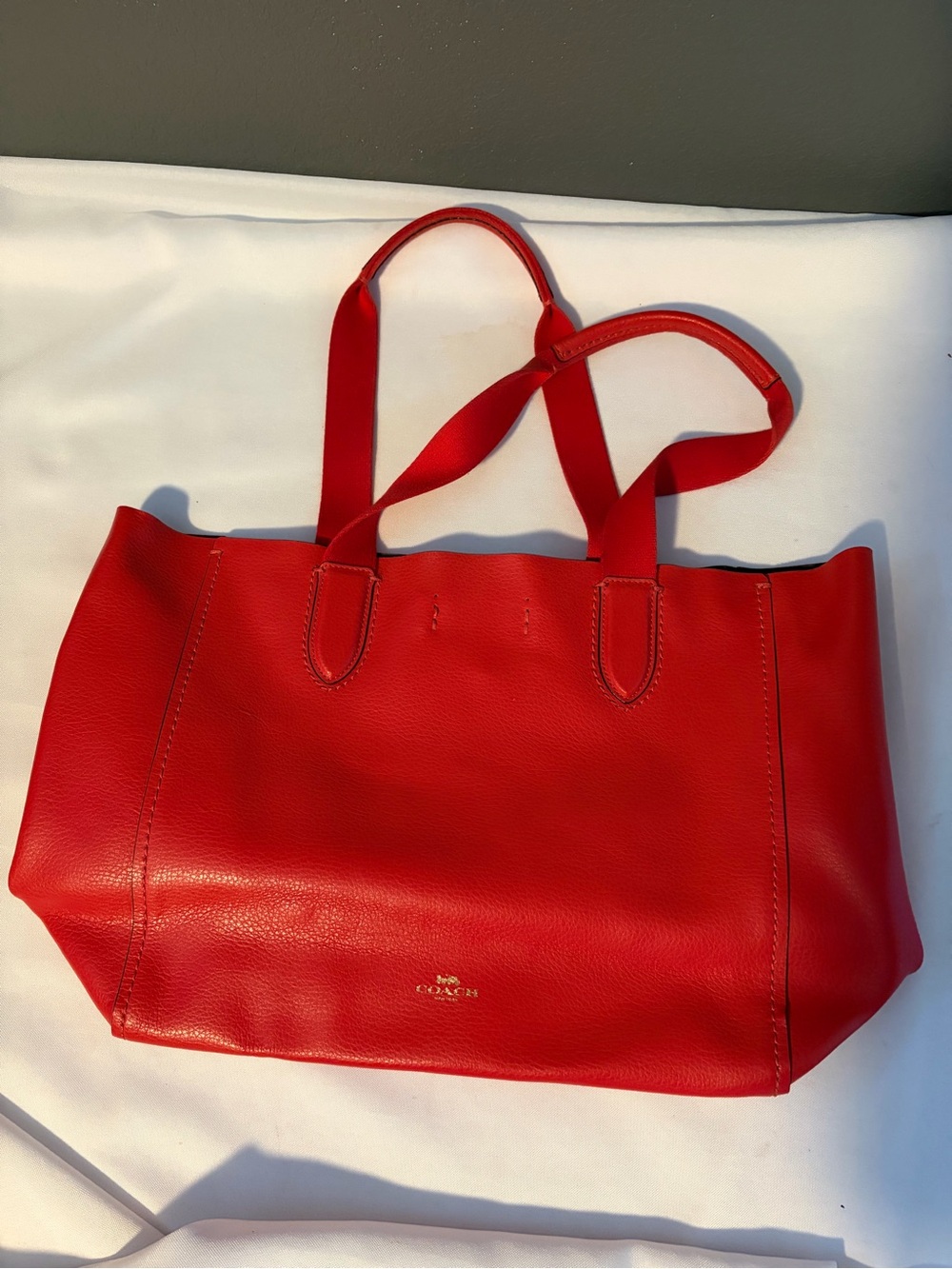 Coach Red Derby Tote 58660